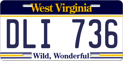 WV license plate DLI736