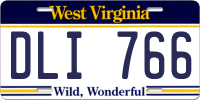 WV license plate DLI766