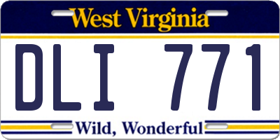 WV license plate DLI771