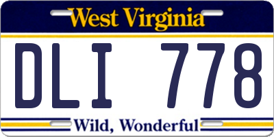 WV license plate DLI778