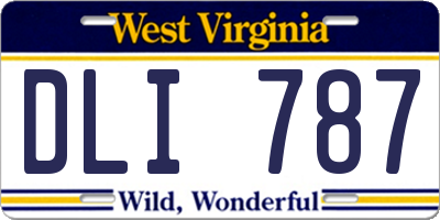 WV license plate DLI787