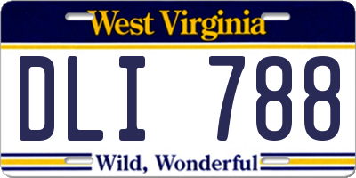 WV license plate DLI788