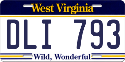 WV license plate DLI793