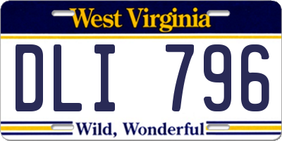 WV license plate DLI796