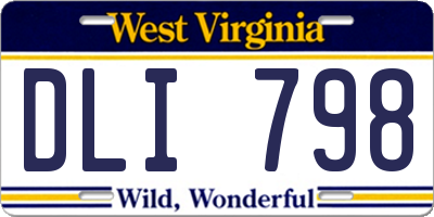 WV license plate DLI798