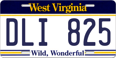 WV license plate DLI825