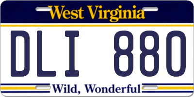 WV license plate DLI880