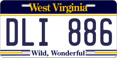 WV license plate DLI886