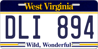 WV license plate DLI894