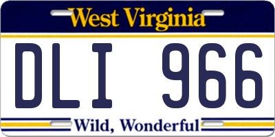 WV license plate DLI966