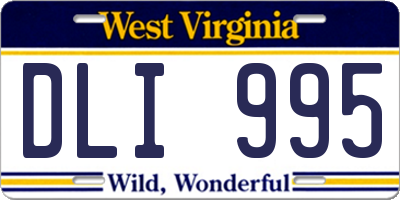 WV license plate DLI995