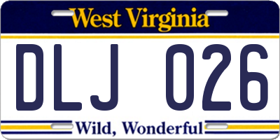 WV license plate DLJ026