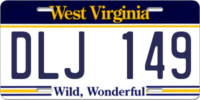WV license plate DLJ149
