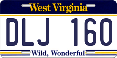 WV license plate DLJ160