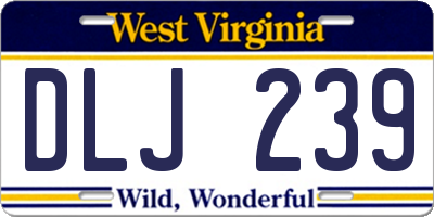 WV license plate DLJ239