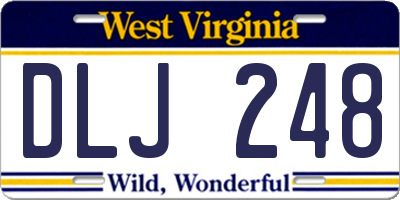 WV license plate DLJ248