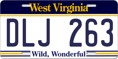 WV license plate DLJ263