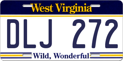 WV license plate DLJ272