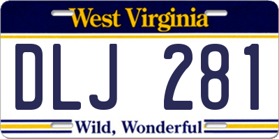 WV license plate DLJ281