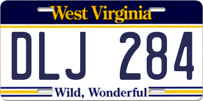 WV license plate DLJ284