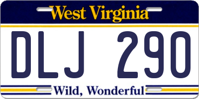 WV license plate DLJ290