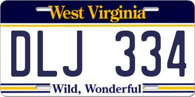 WV license plate DLJ334