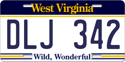 WV license plate DLJ342