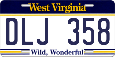 WV license plate DLJ358