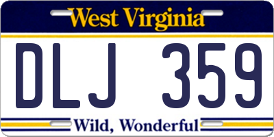 WV license plate DLJ359