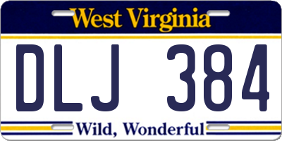 WV license plate DLJ384