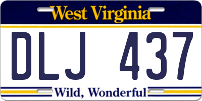 WV license plate DLJ437