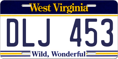 WV license plate DLJ453