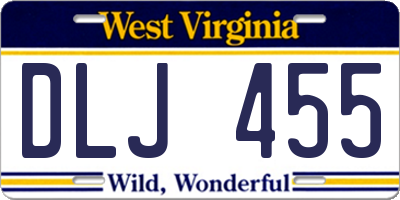 WV license plate DLJ455