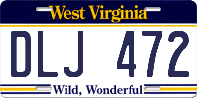 WV license plate DLJ472