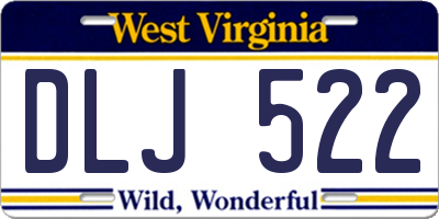 WV license plate DLJ522