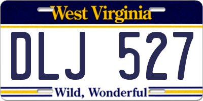 WV license plate DLJ527