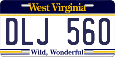 WV license plate DLJ560