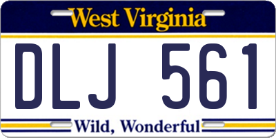 WV license plate DLJ561