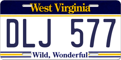 WV license plate DLJ577