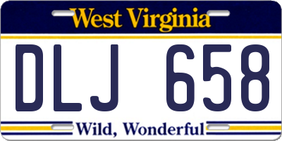 WV license plate DLJ658