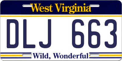 WV license plate DLJ663