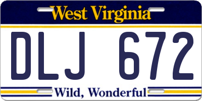 WV license plate DLJ672
