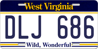 WV license plate DLJ686