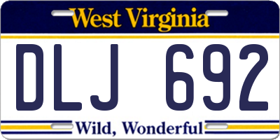 WV license plate DLJ692