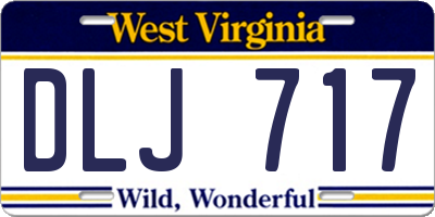 WV license plate DLJ717