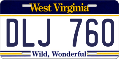 WV license plate DLJ760