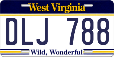 WV license plate DLJ788