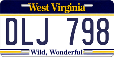 WV license plate DLJ798
