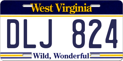 WV license plate DLJ824