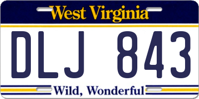 WV license plate DLJ843